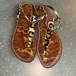 Sam Edelman leopard women’s sandals size 6 GUC
